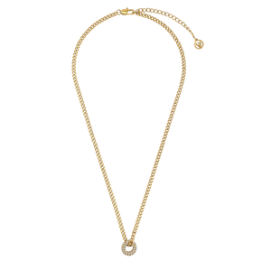 Sparkling Donut Necklace Gold